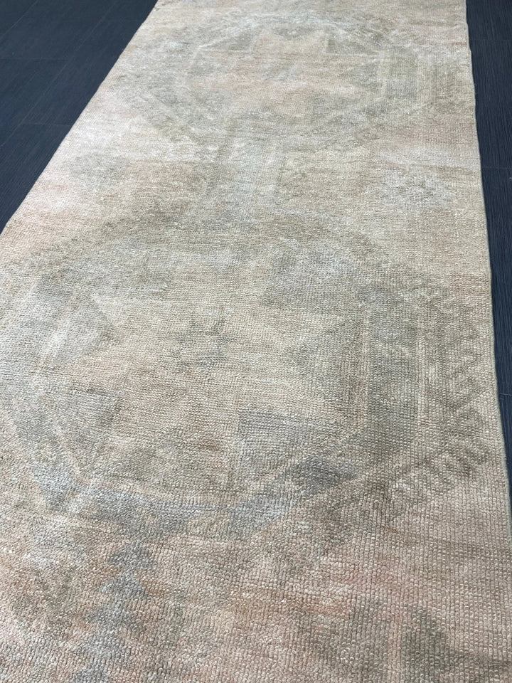Brown Turkish Runner Rug 2' 9" x 12' 2" Hand-Knotted | No. WR88940