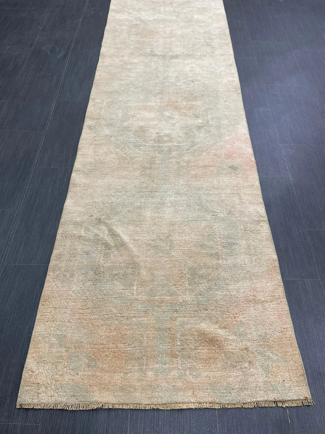 Brown Turkish Runner Rug 2' 9" x 12' 2" Hand-Knotted | No. WR88940
