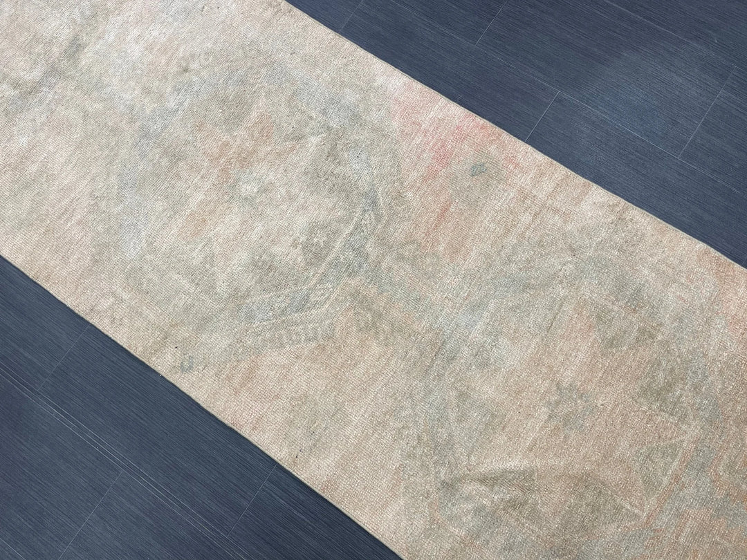 Brown Turkish Runner Rug 2' 9" x 12' 2" Hand-Knotted | No. WR88940
