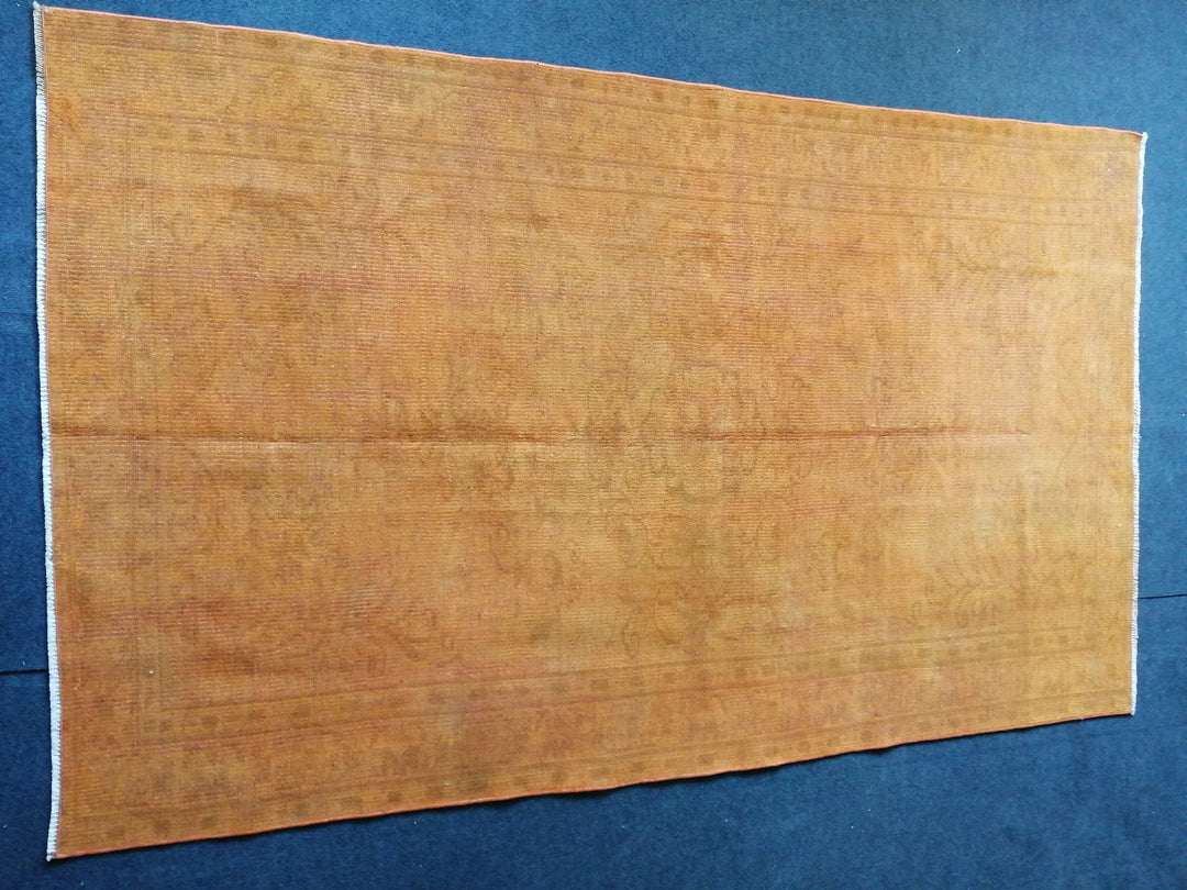 Rust Turkish Runner Rug 4' 10" x 8' Hand-Knotted | No. WR88974