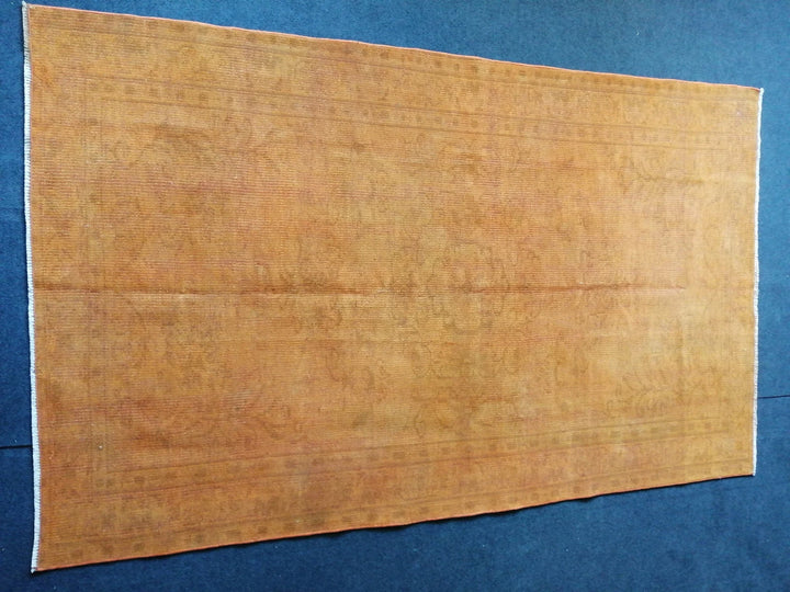 Rust Turkish Runner Rug 4' 10" x 8' Hand-Knotted | No. WR88974
