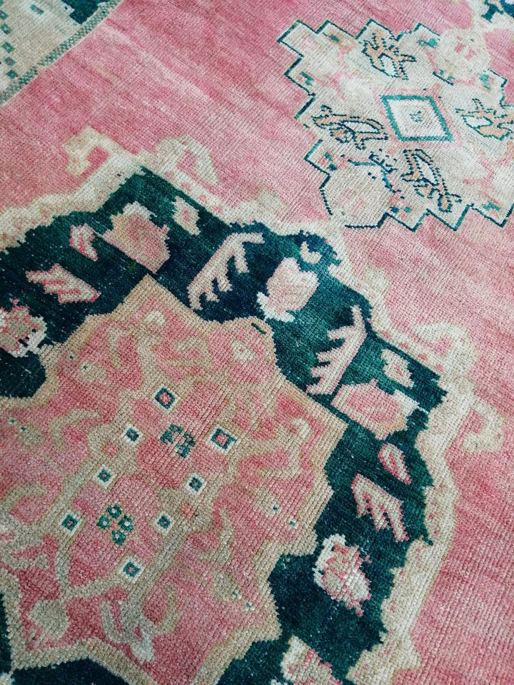 Beige Turkish Runner Rug 4' 5" x 10' 11" Hand-Knotted | No. WR89003