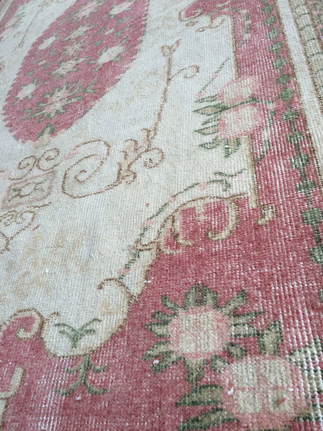 Pink Turkish Oushak Rug Hand-Knotted | No. WR89157
