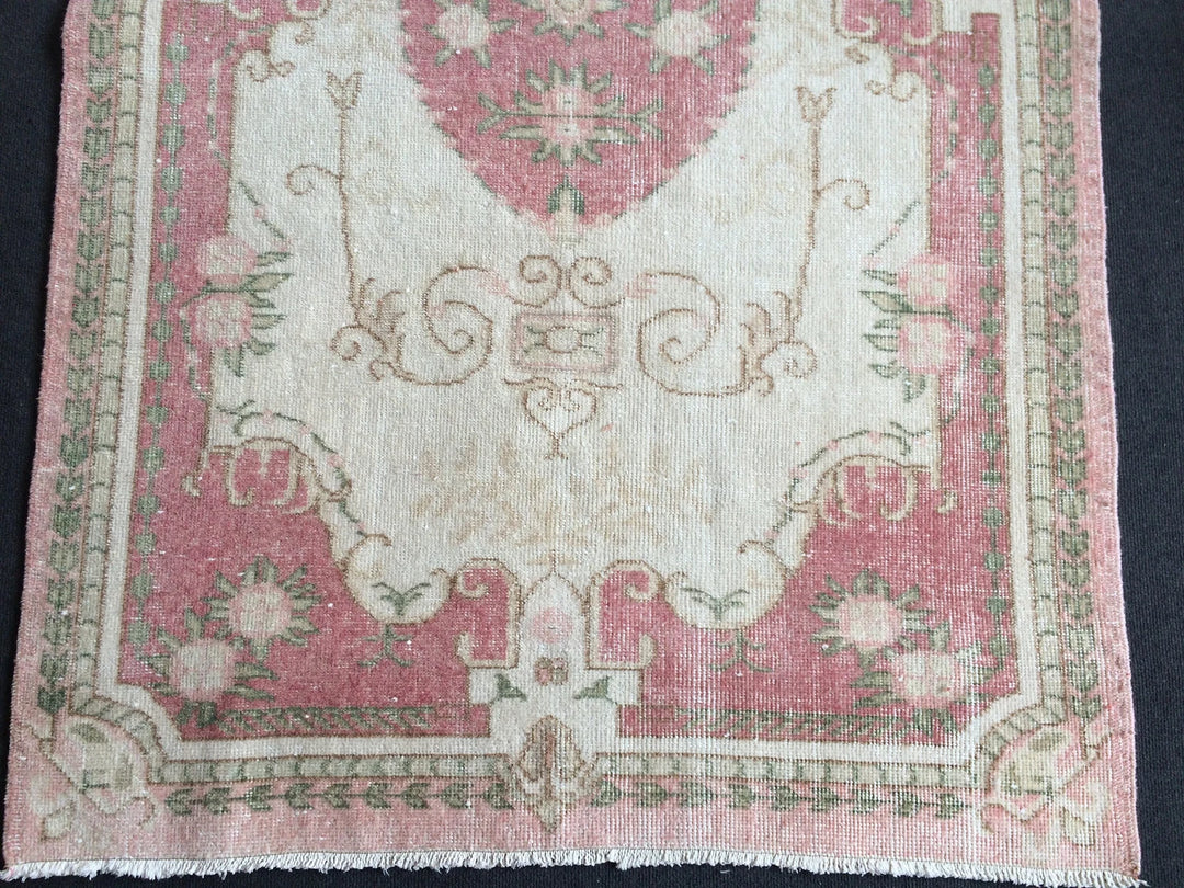 Pink Turkish Oushak Rug Hand-Knotted | No. WR89157