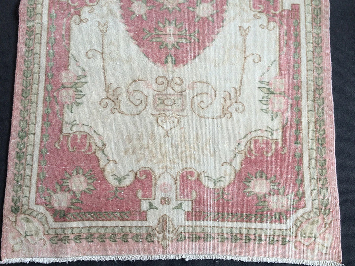 Pink Turkish Oushak Rug Hand-Knotted | No. WR89157