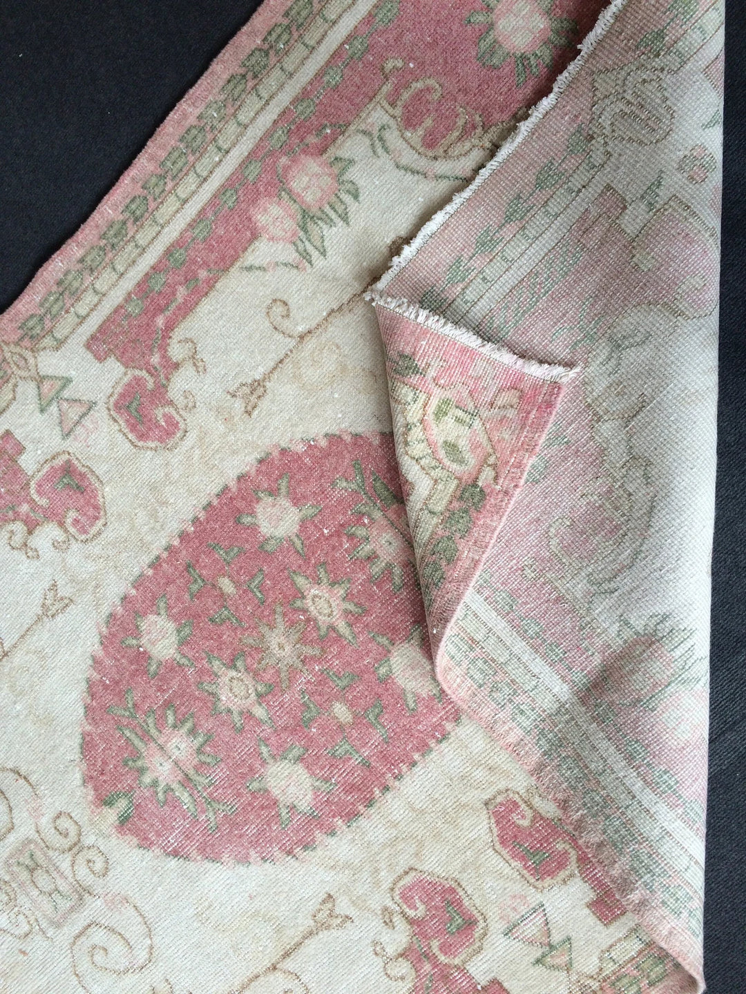 Pink Turkish Oushak Rug Hand-Knotted | No. WR89157
