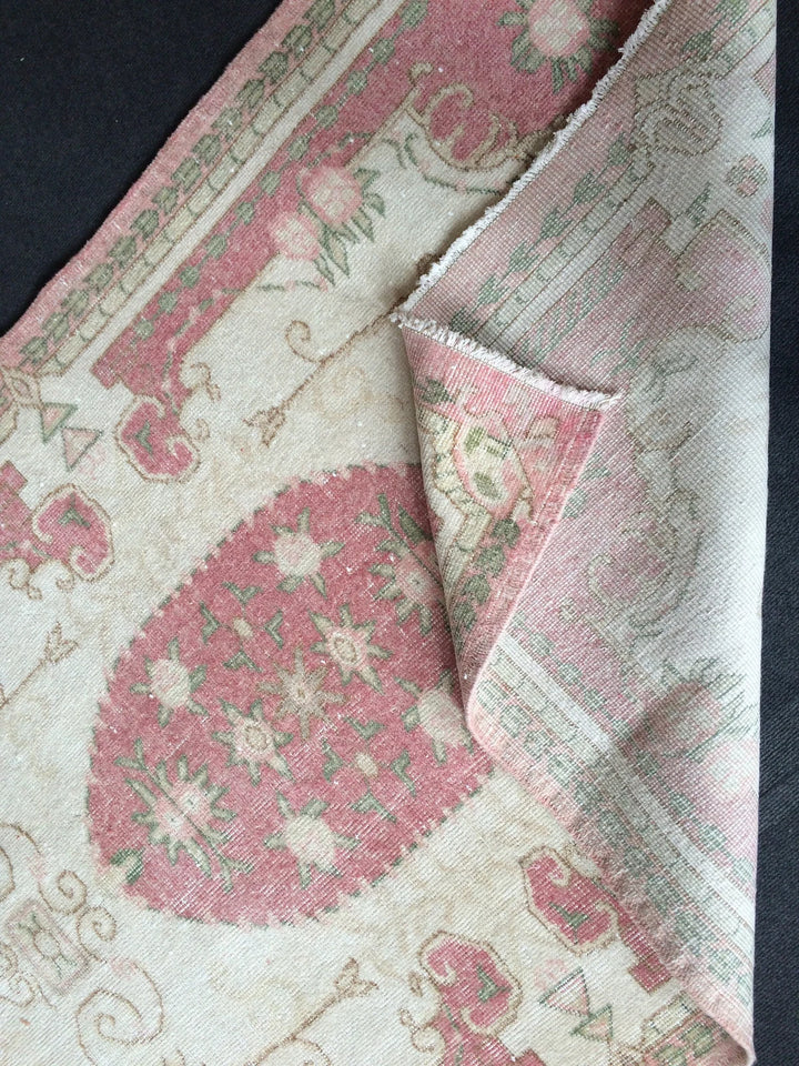 Pink Turkish Oushak Rug Hand-Knotted | No. WR89157