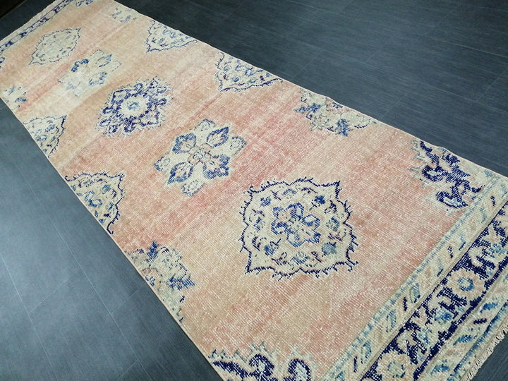 Rust Turkish Runner Rug 3' 5" x 12' Hand-Knotted | No. WR90018