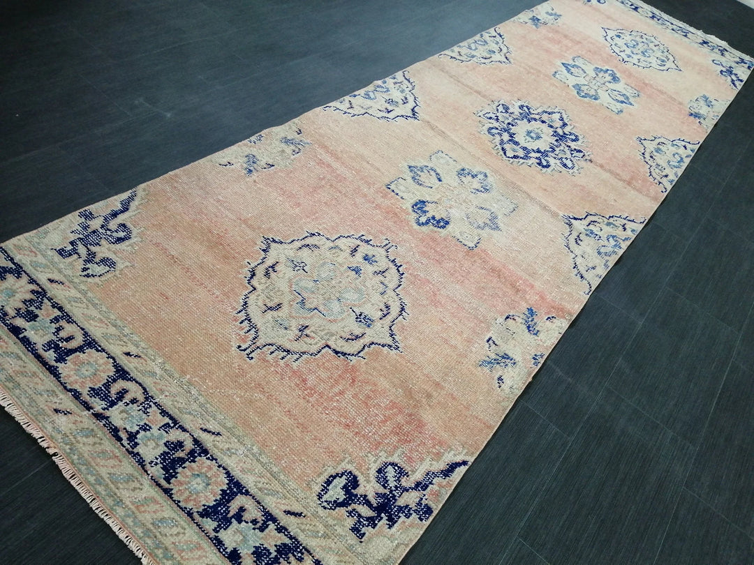 Rust Turkish Runner Rug 3' 5" x 12' Hand-Knotted | No. WR90018