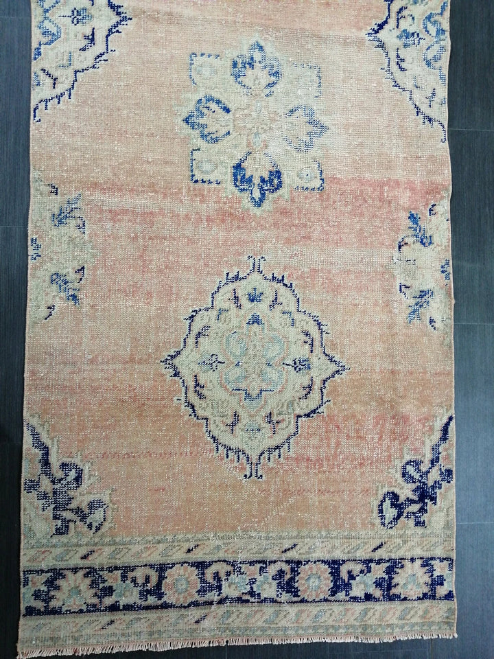 Rust Turkish Runner Rug 3' 5" x 12' Hand-Knotted | No. WR90018