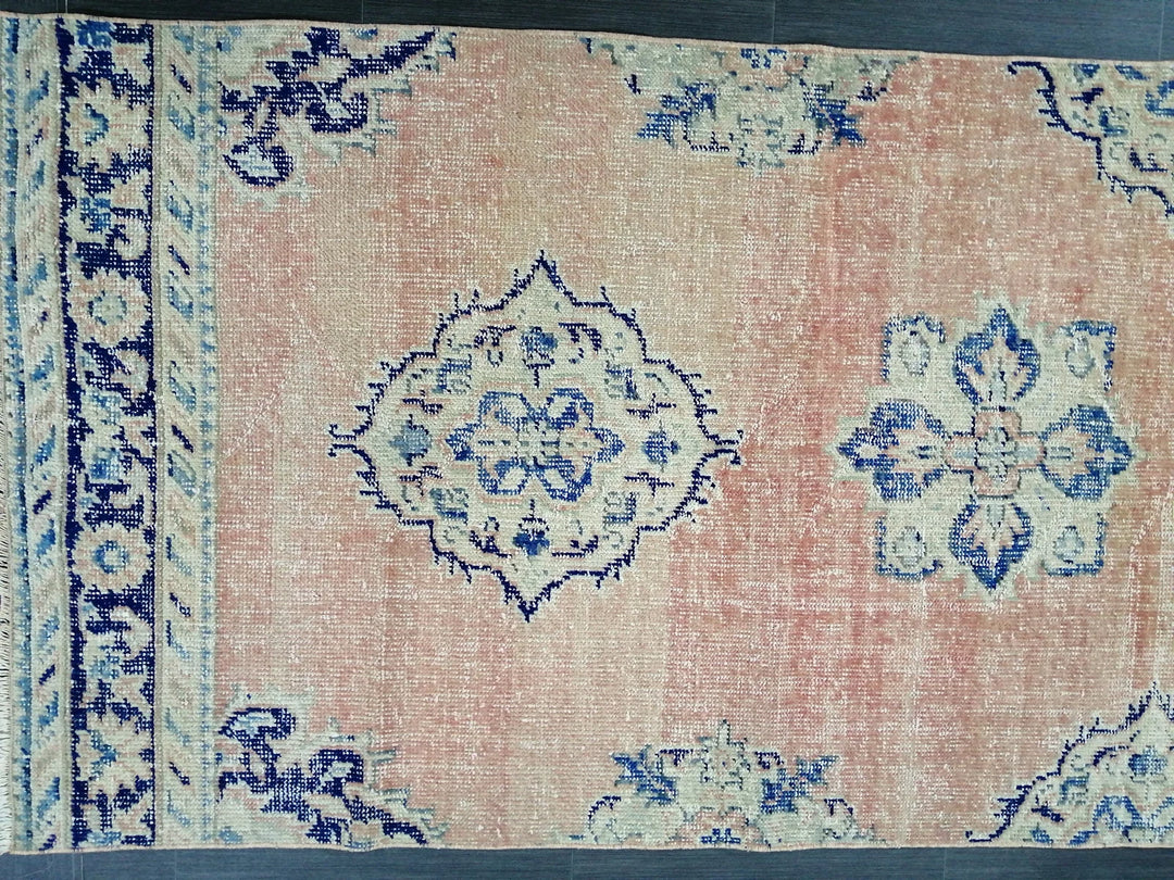 Rust Turkish Runner Rug 3' 5" x 12' Hand-Knotted | No. WR90018