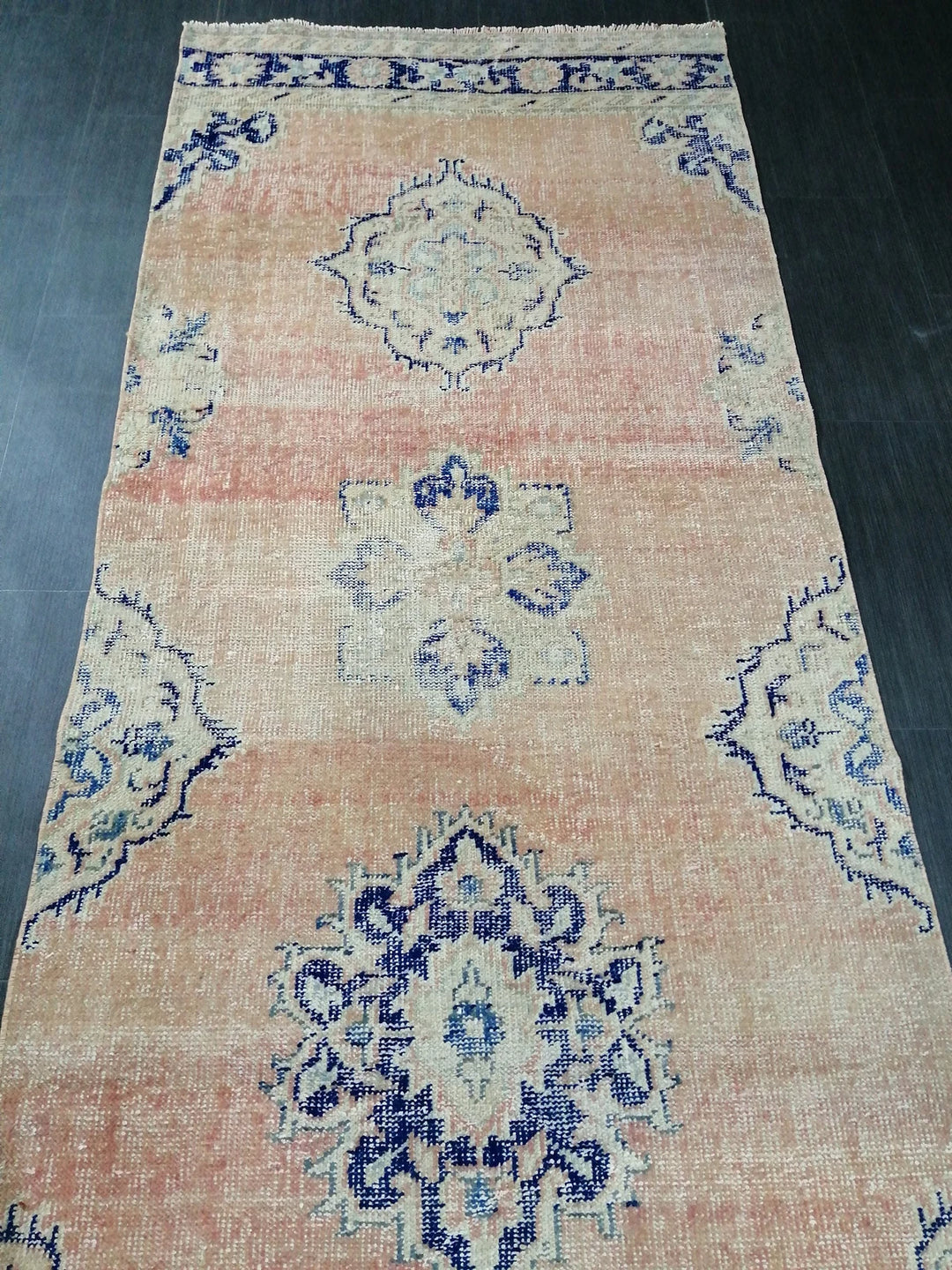 Rust Turkish Runner Rug 3' 5" x 12' Hand-Knotted | No. WR90018