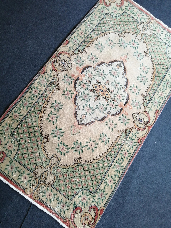 Rust Turkish Runner Rug 3' 8" x 6' 11" Hand-Knotted | No. WR90023