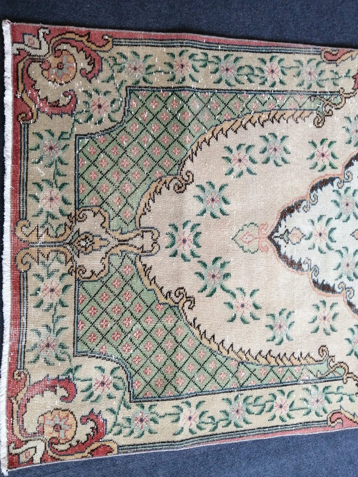 Rust Turkish Runner Rug 3' 8" x 6' 11" Hand-Knotted | No. WR90023
