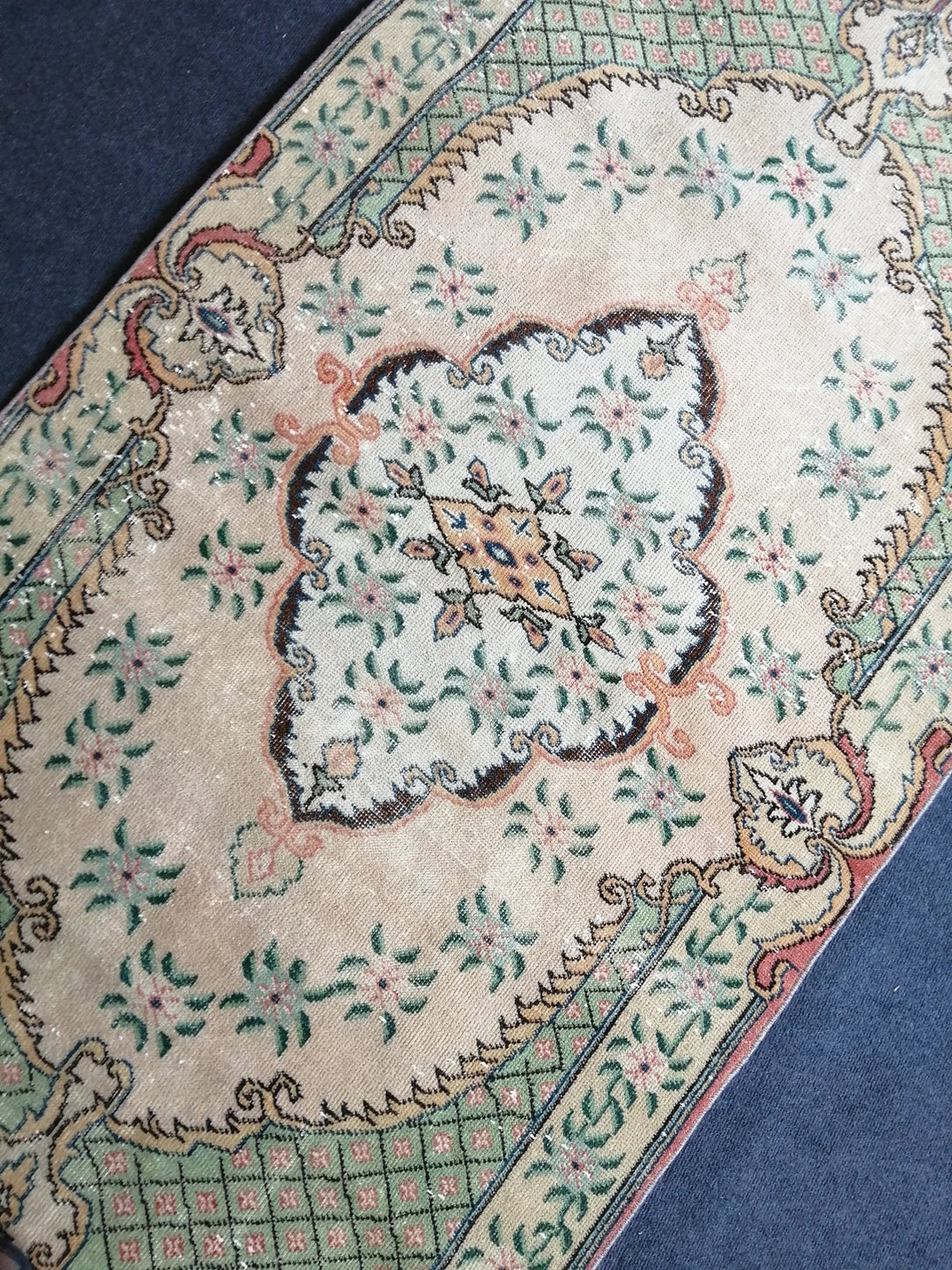 Rust Turkish Runner Rug 3' 8" x 6' 11" Hand-Knotted | No. WR90023