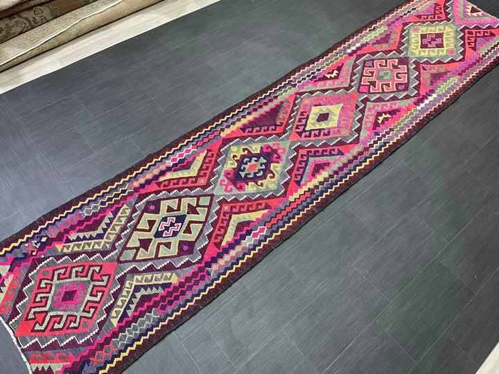 Rust Turkish Runner Rug 2' 11" x 13' Hand-Knotted | No. WR90333