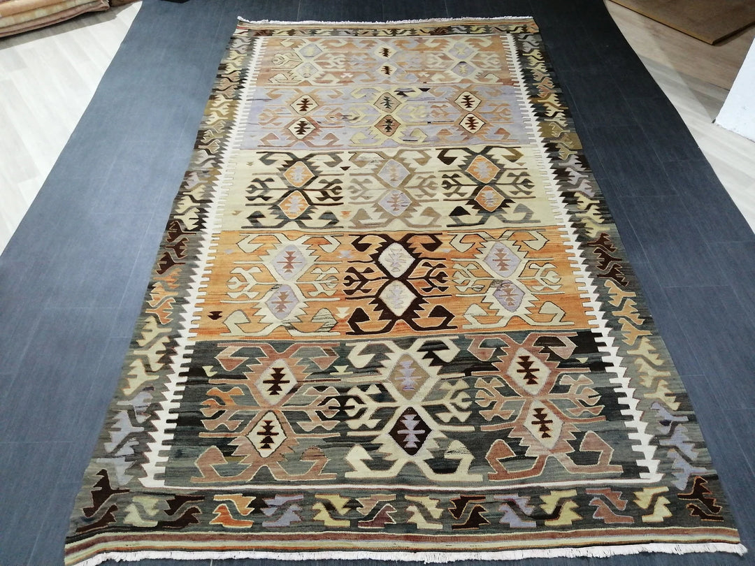 Rust Turkish Runner Rug 5' 9" x 9' 9" Hand-Knotted | No. WR90336