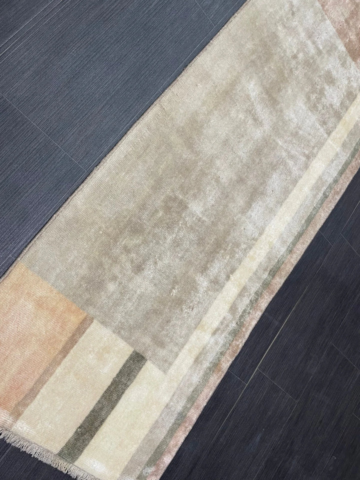 Brown Turkish Runner Rug 1' 11" x 10' 10" Hand-Knotted | No. WR90524