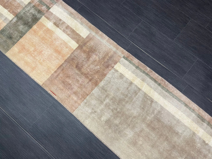 Brown Turkish Runner Rug 1' 11" x 10' 10" Hand-Knotted | No. WR90524