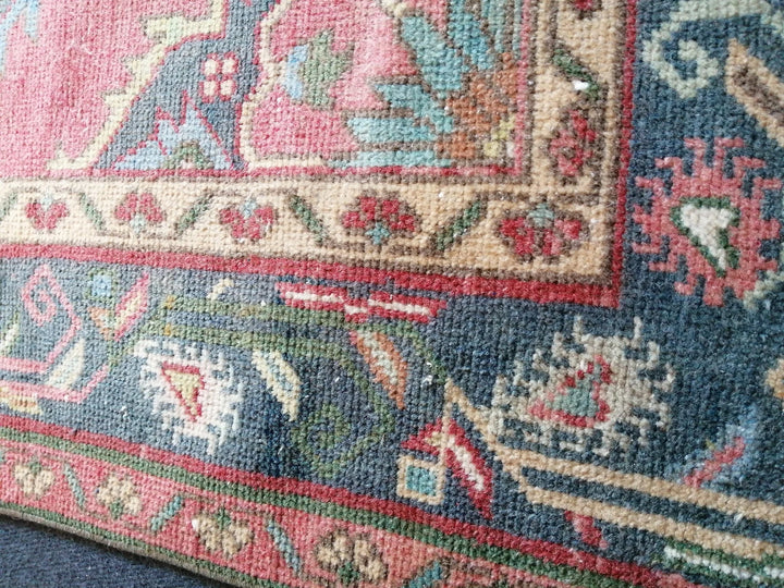 Beige Turkish Runner Rug 4' 8" x 11' 6" Hand-Knotted | No. WR90670