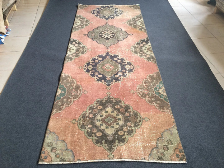 Turkish Runner Rug 3' 4" x 8' 7" Hand-Knotted | No. WR91098