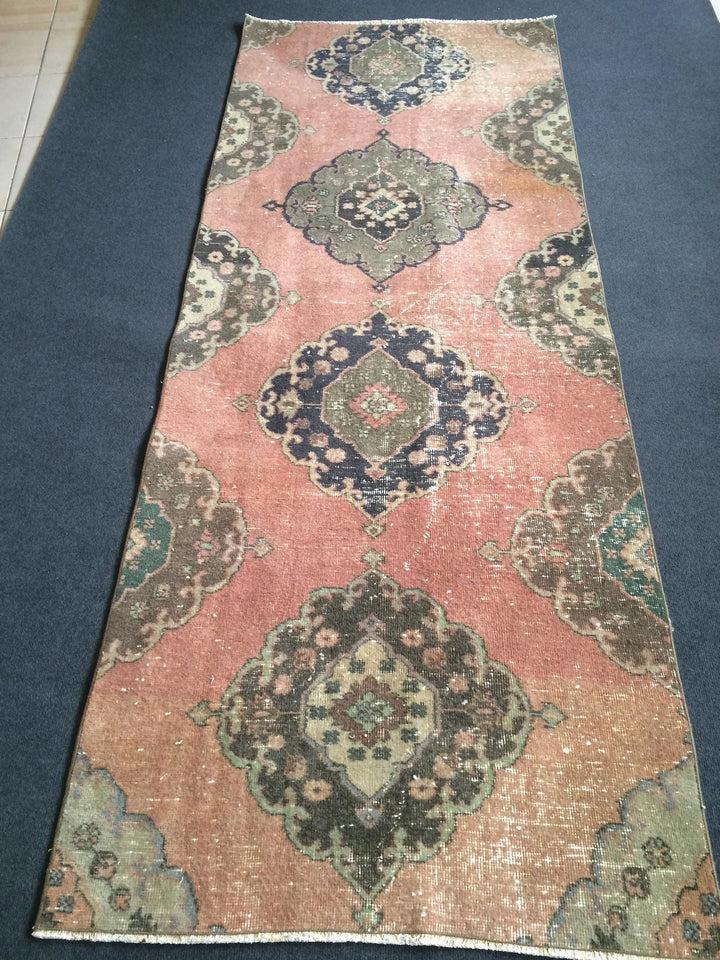 Turkish Runner Rug 3' 4" x 8' 7" Hand-Knotted | No. WR91098