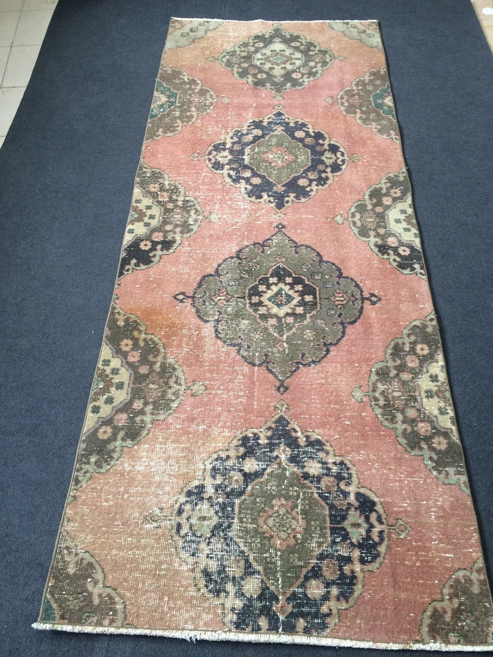Turkish Runner Rug 3' 4" x 8' 7" Hand-Knotted | No. WR91098