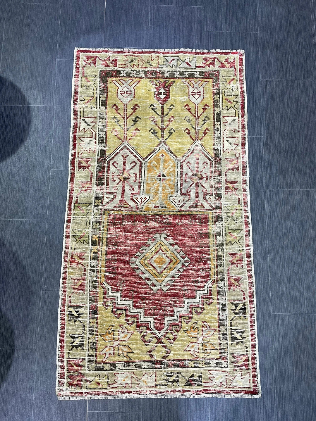 Red Turkish Vintage Rug 2' 6" x 4' 8" Hand-Knotted | No. WR91384