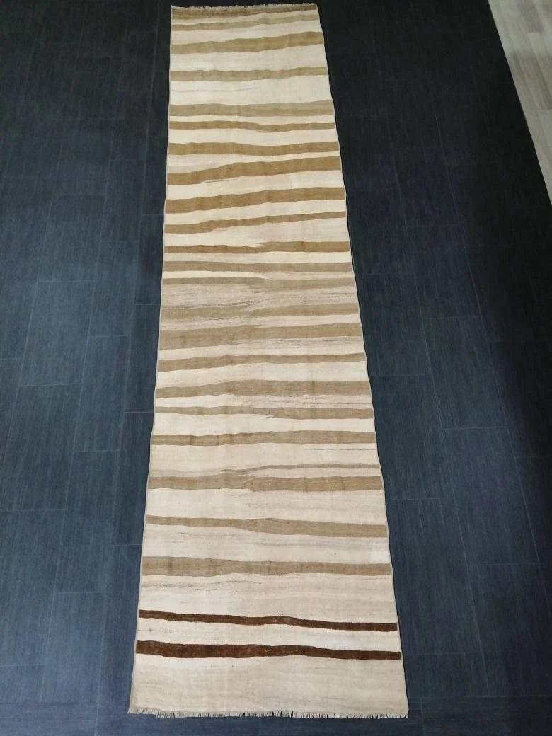 Rust Turkish Runner Rug 2' 9" x 11' 8" Hand-Knotted | No. WR91604