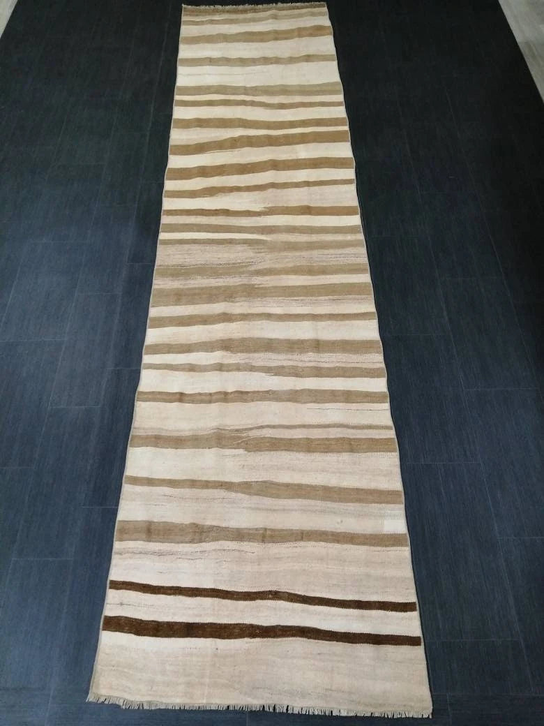 Rust Turkish Runner Rug 2' 9" x 11' 8" Hand-Knotted | No. WR91604