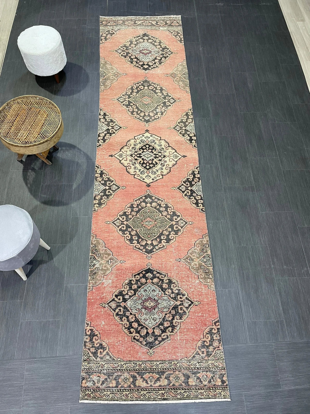Turkish Runner Rug 2' 9" x 11' 6" Hand-Knotted | No. WR92034