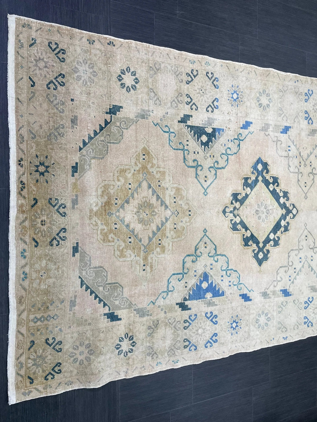 Beige Turkish Runner Rug 5' 2" x 13' 4" Hand-Knotted | No. WR92434
