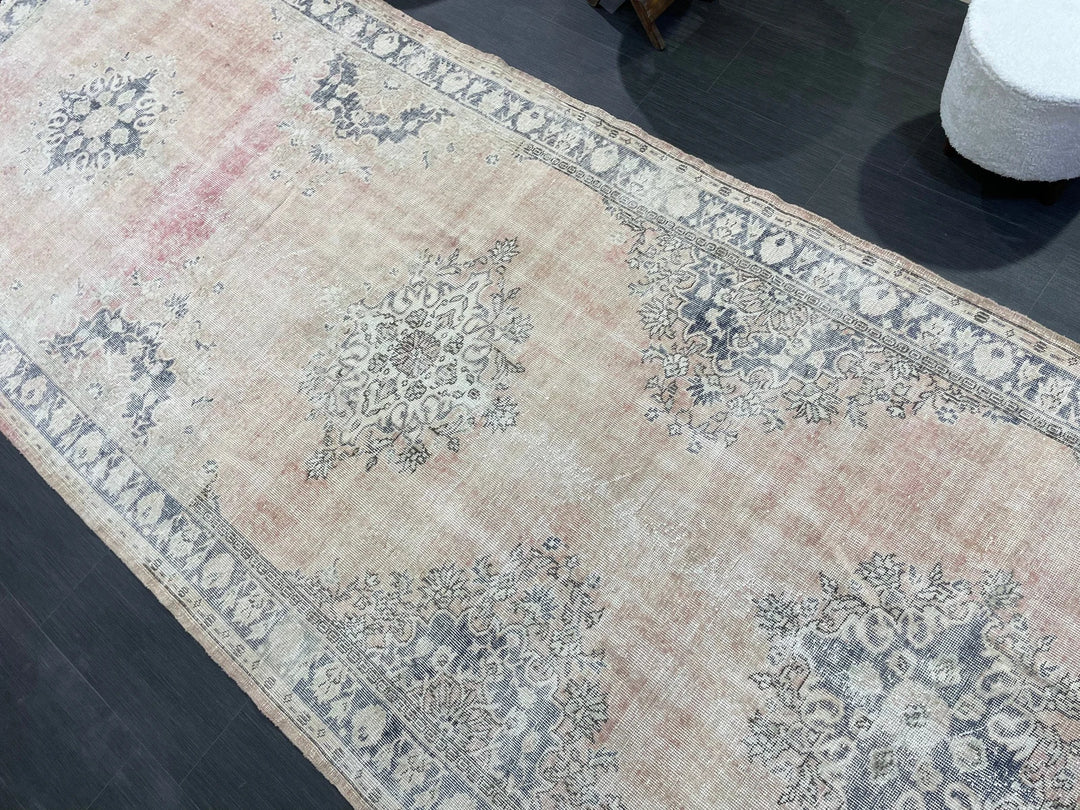 Tan Turkish Runner Rug 5' x 13' 1" Hand-Knotted | No. WR92442