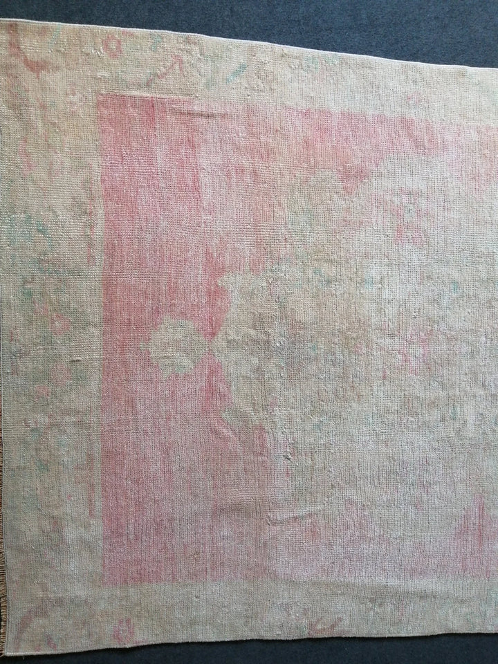 Beige Turkish Runner Rug 4' 4" x 12' Hand-Knotted | No. WR92577