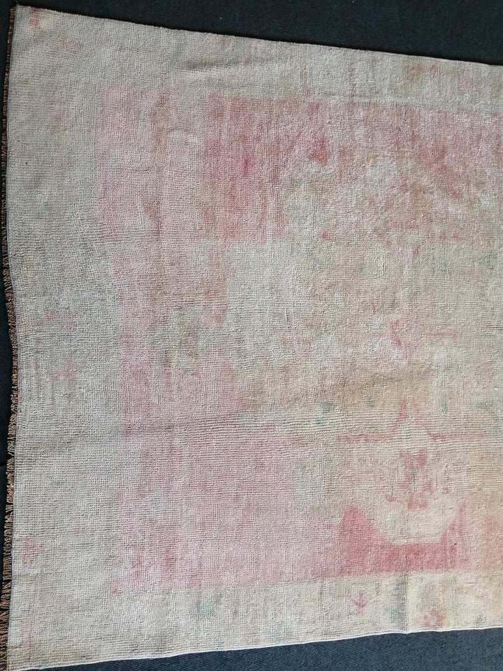 Beige Turkish Runner Rug 4' 4" x 12' Hand-Knotted | No. WR92577