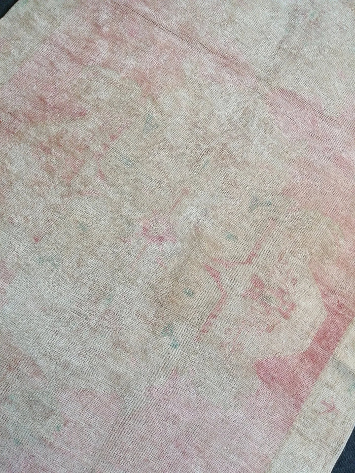 Beige Turkish Runner Rug 4' 4" x 12' Hand-Knotted | No. WR92577