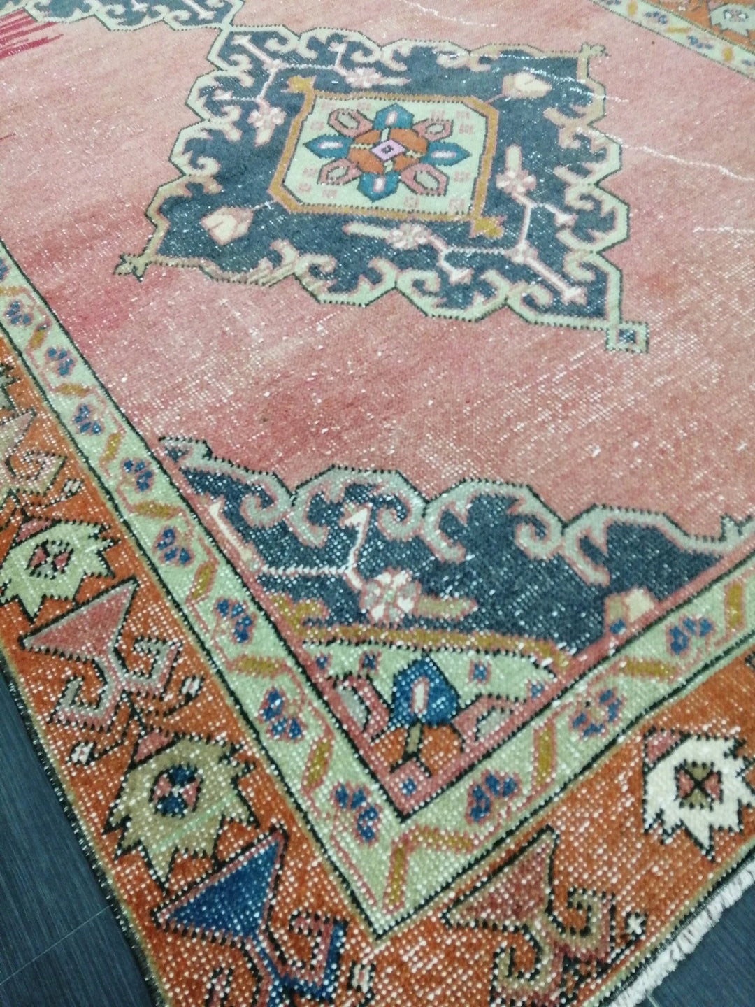 Beige Turkish Runner Rug 4' 6" x 10' 6" Hand-Knotted | No. WR92622