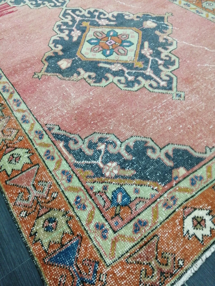 Beige Turkish Runner Rug 4' 6" x 10' 6" Hand-Knotted | No. WR92622