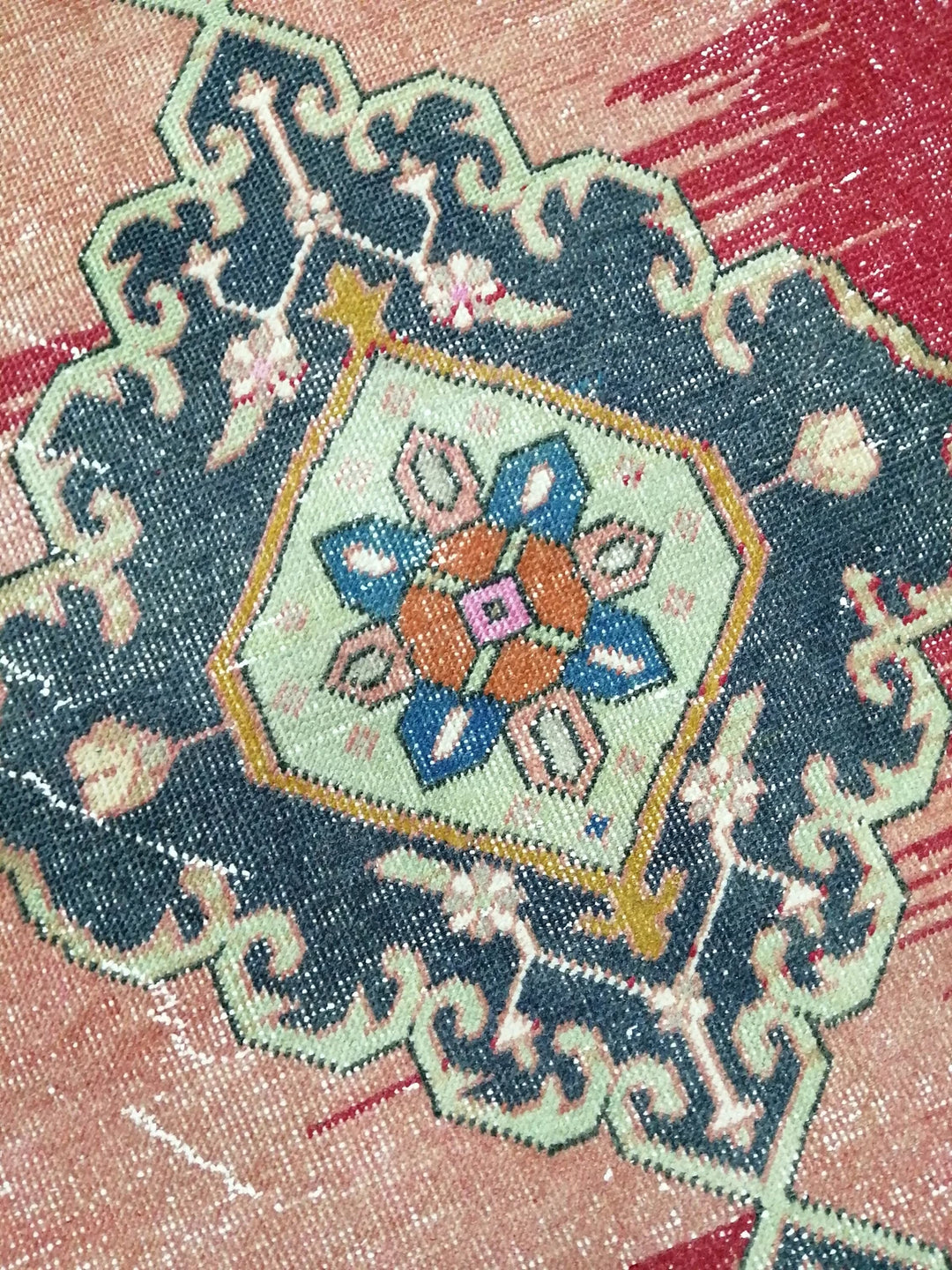Beige Turkish Runner Rug 4' 6" x 10' 6" Hand-Knotted | No. WR92622