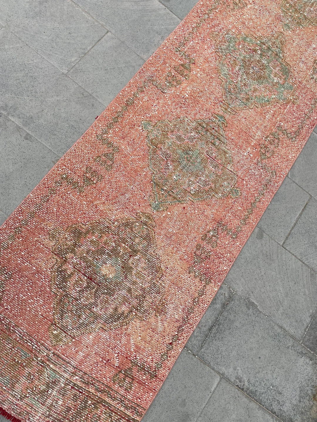 Beige Turkish Runner Rug 2' 9" x 19' 8" Hand-Knotted | No. WR92624
