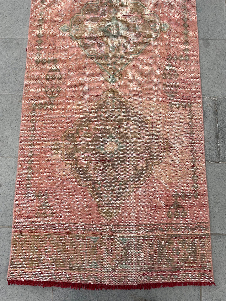 Beige Turkish Runner Rug 2' 9" x 19' 8" Hand-Knotted | No. WR92624