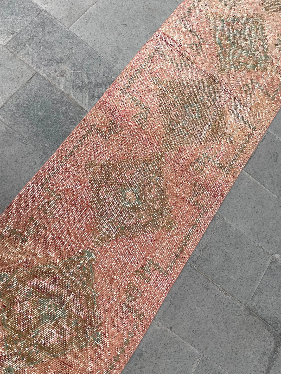 Beige Turkish Runner Rug 2' 9" x 19' 8" Hand-Knotted | No. WR92624