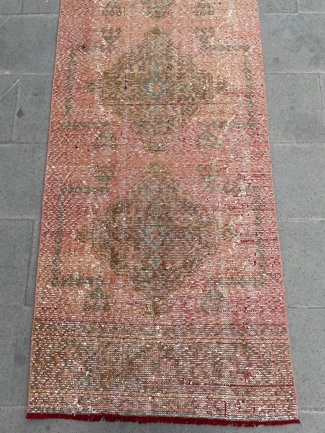 Beige Turkish Runner Rug 2' 9" x 19' 8" Hand-Knotted | No. WR92624