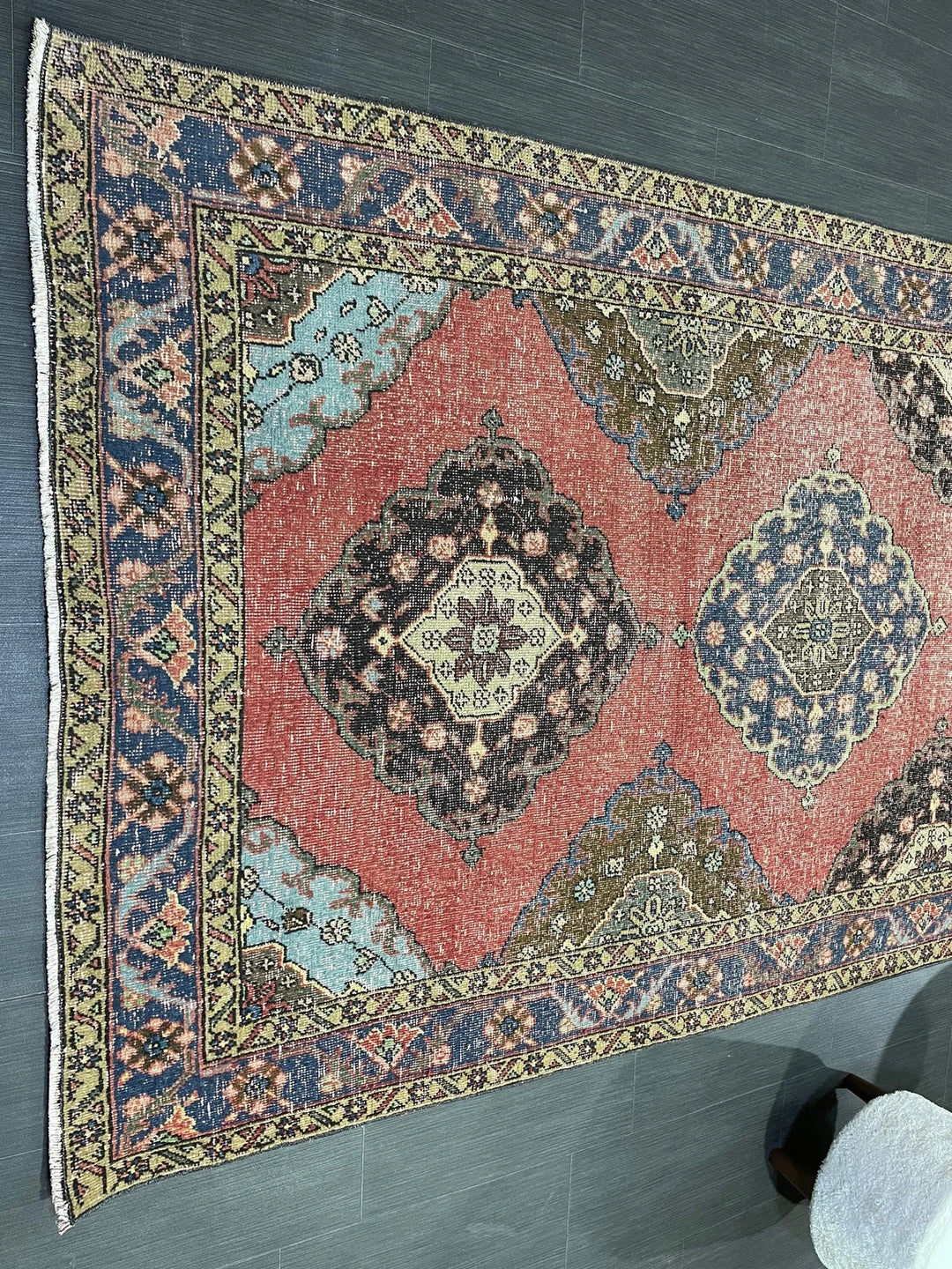 Beige Turkish Runner Rug 4' 9" x 13' 2" Hand-Knotted | No. WR92732