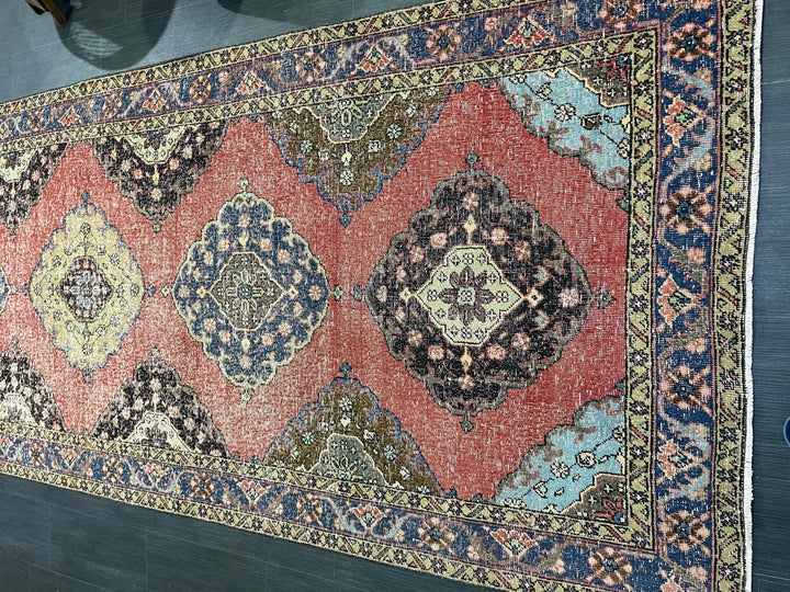 Beige Turkish Runner Rug 4' 9" x 13' 2" Hand-Knotted | No. WR92732