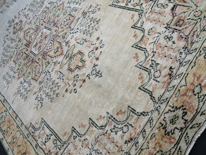 Green Turkish Runner Rug 6' 2" x 10' Hand-Knotted | No. WR92841