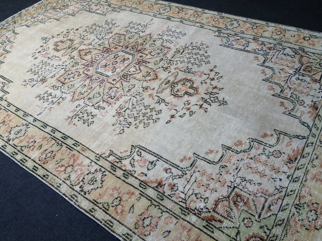 Green Turkish Runner Rug 6' 2" x 10' Hand-Knotted | No. WR92841
