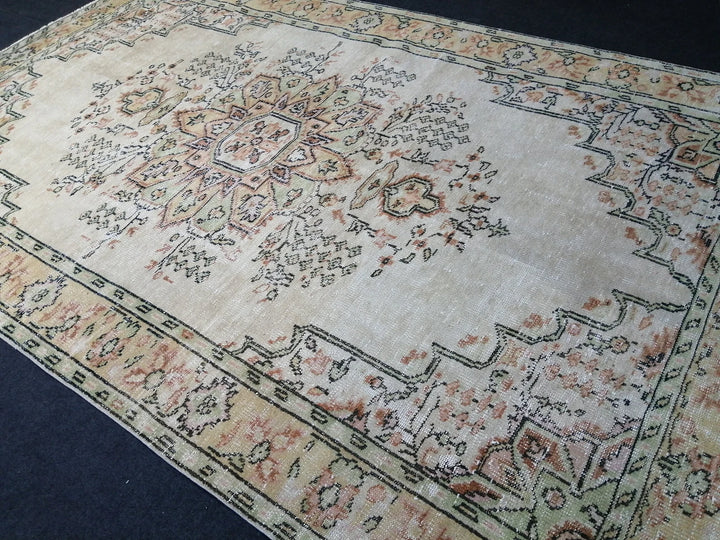 Green Turkish Runner Rug 6' 2" x 10' Hand-Knotted | No. WR92841