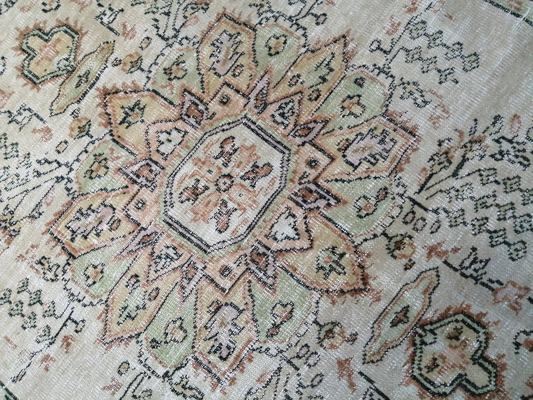 Green Turkish Runner Rug 6' 2" x 10' Hand-Knotted | No. WR92841
