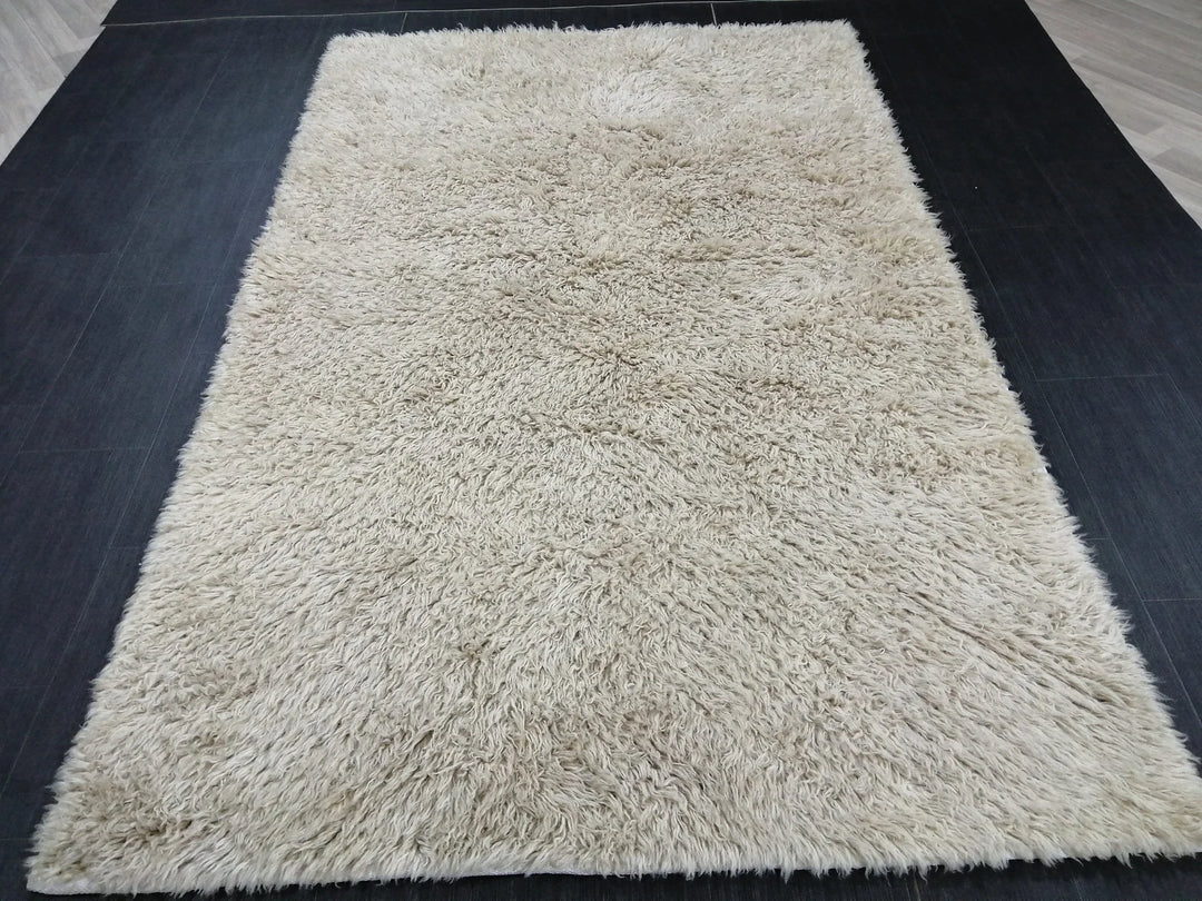 Tan Turkish Vintage Rug 5' x 7' 11" Hand-Knotted | No. WR92892